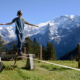 Slack lining in Alps