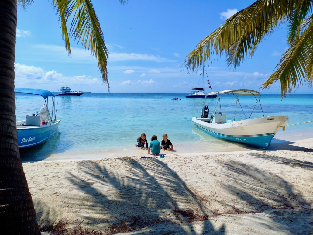 boys on a Caribbean beach