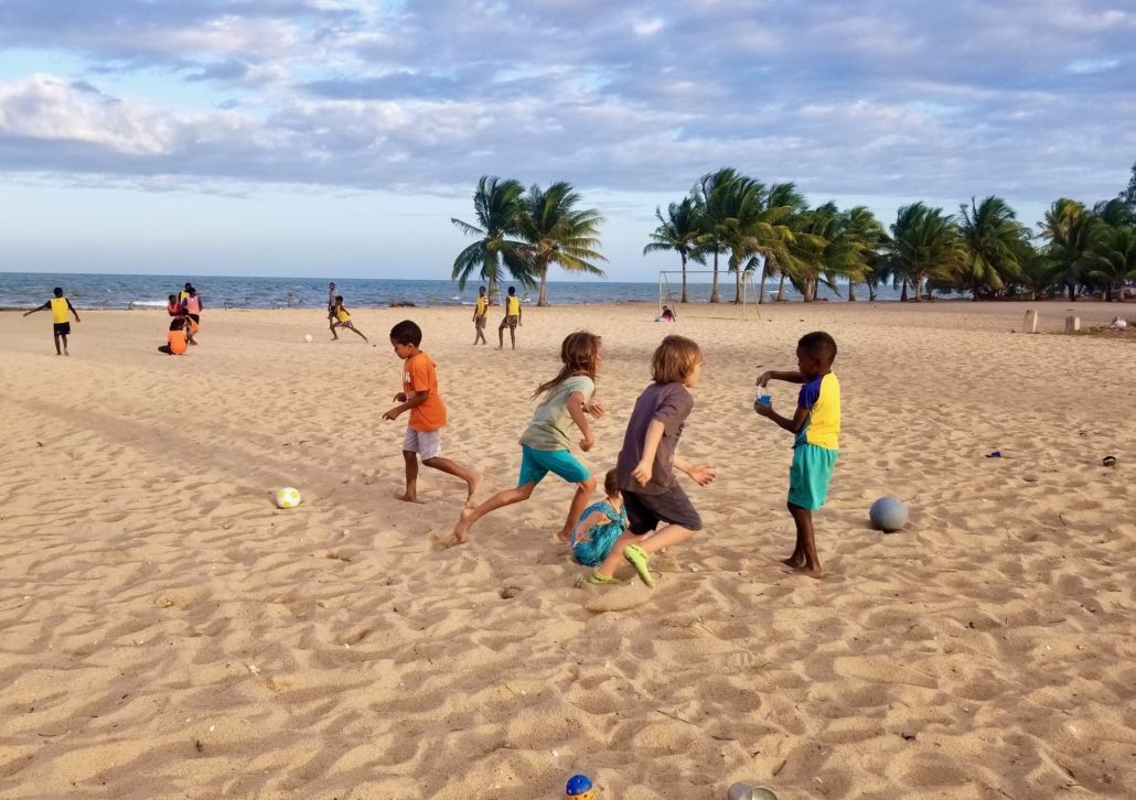 boys playing in Belize