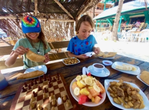 Ambergris Caye making breakfast