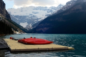 kayaks and Canadian Rockies