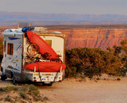 RV parked in Utah