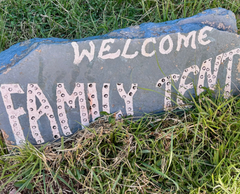 Family Tent sign, blog post roundup, destinations