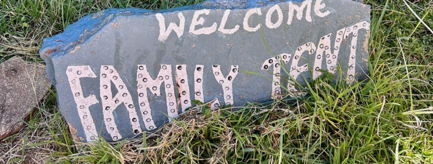 Family Tent sign, blog post roundup, destinations