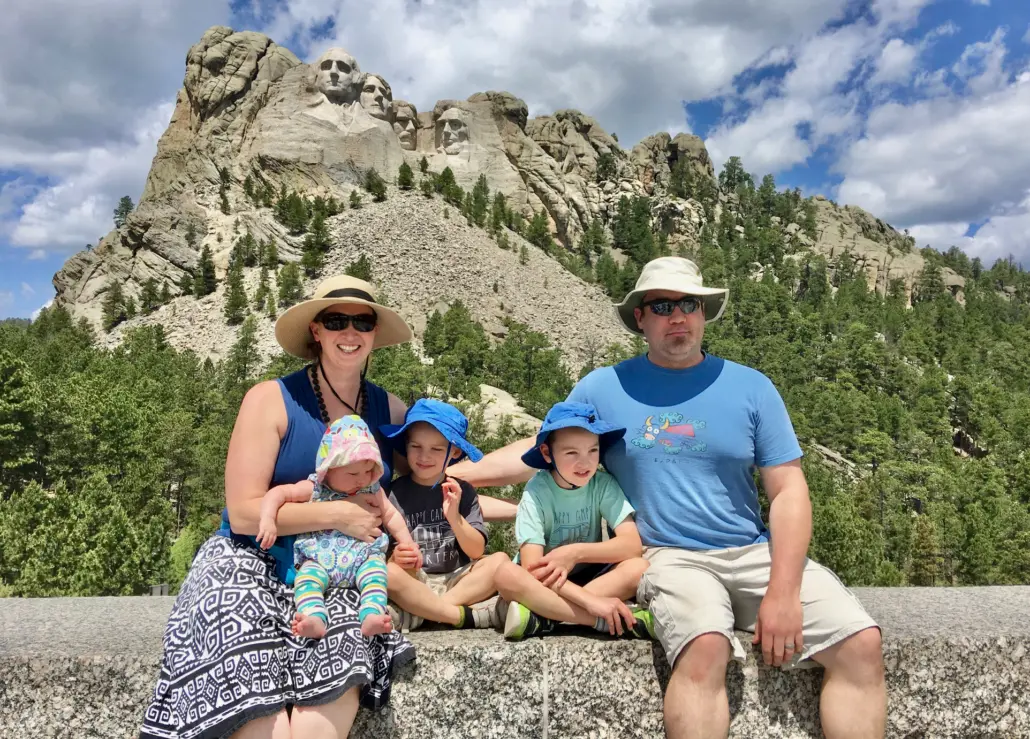 worldschooling family; z-leach family, mount rushmore