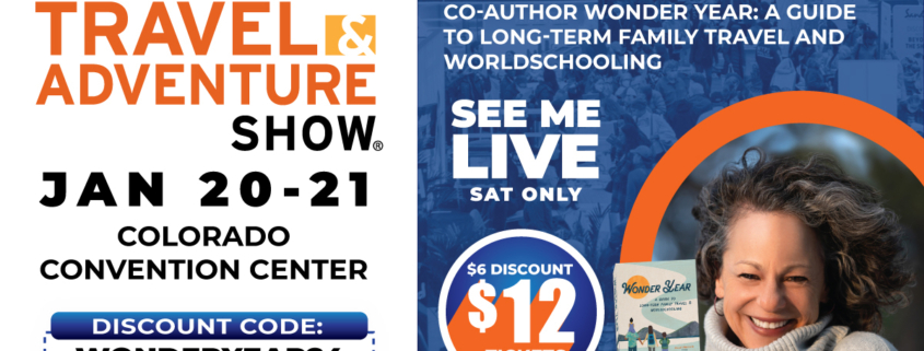 Travel and Adventure Show; Julie Frieder; Wonder Year speaking