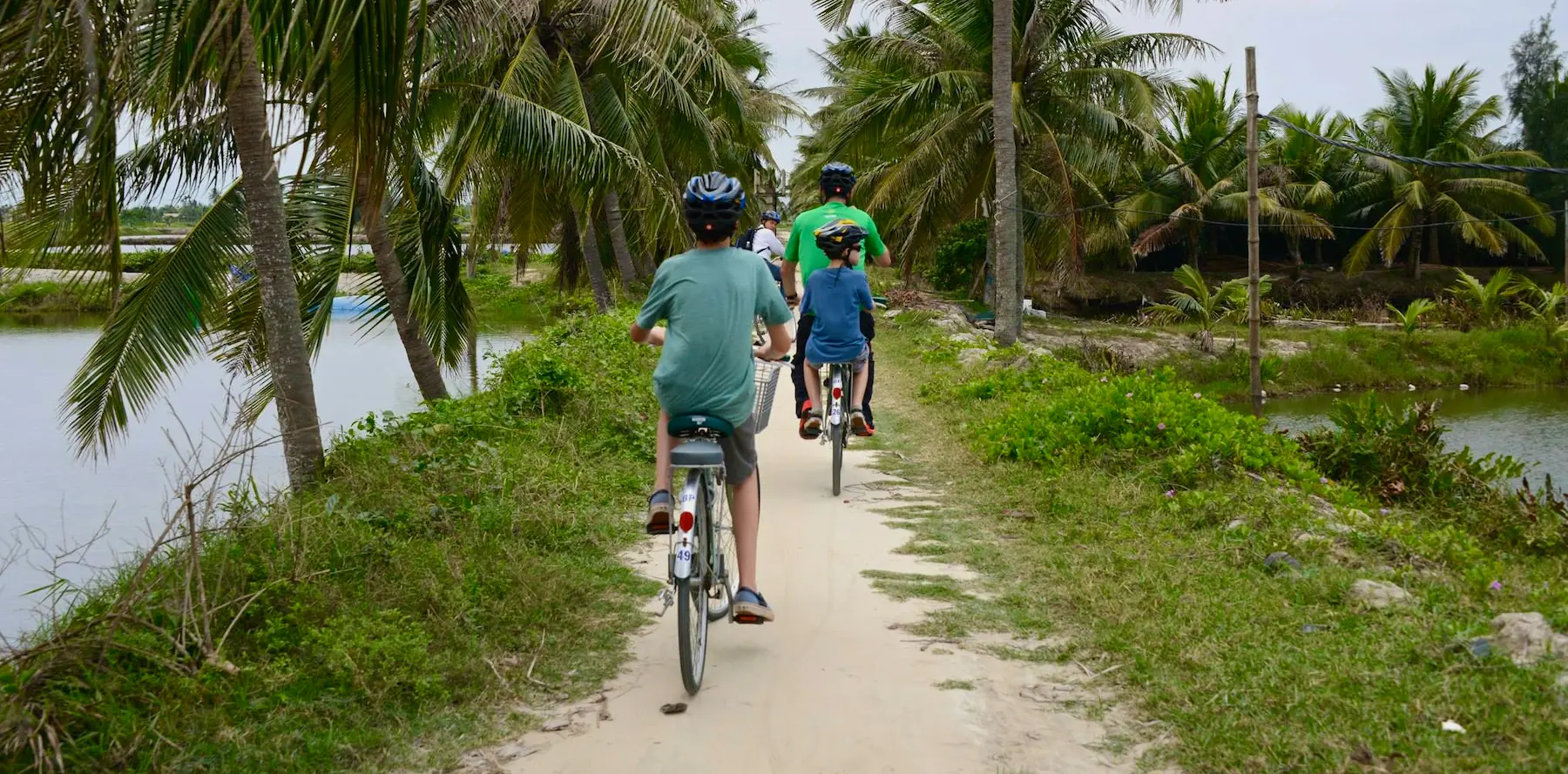 biking in vietnam, worldschooling, extended family travel