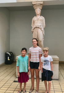 British Museum, world schooling, statue from Acropolis