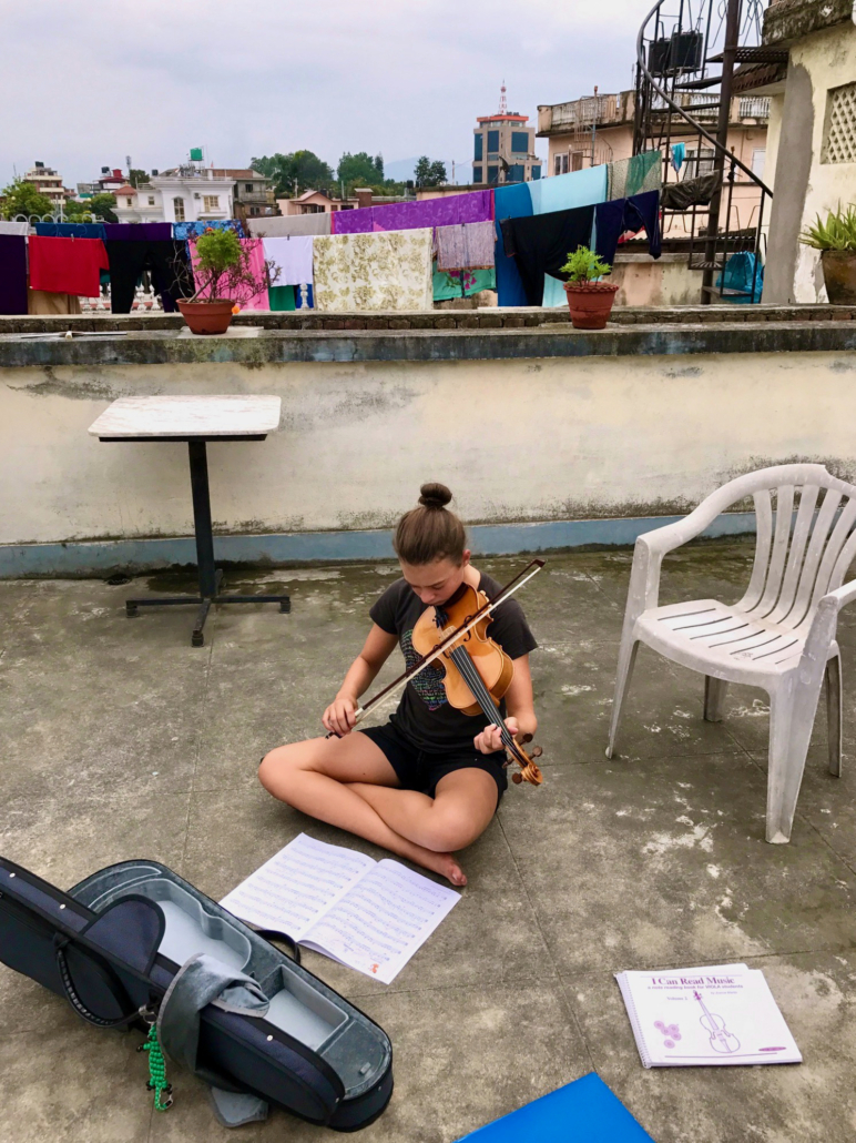 violas in Kathmandu, music and worldschooling