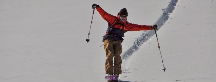 Digital Nomadism, skier on powder