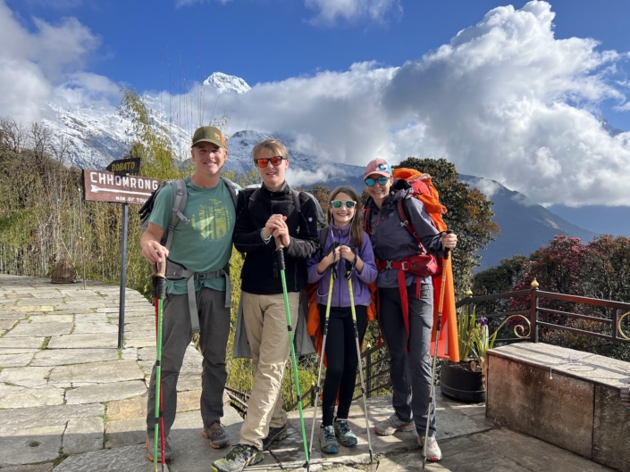 world schooling family in the Himalayas